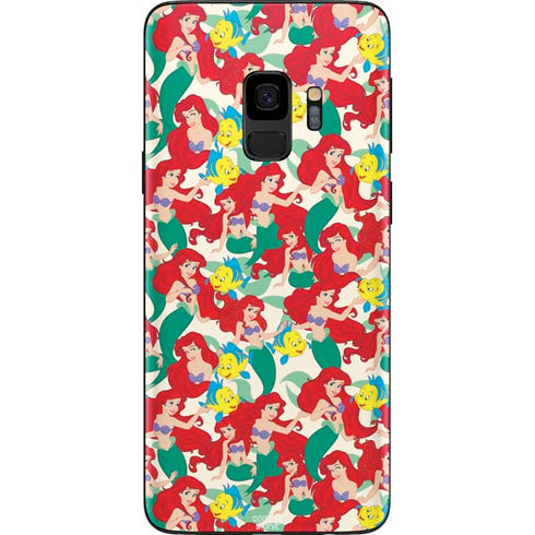Disney The Little Mermaid Ariel and Flounder Pattern Galaxy S9 Skin