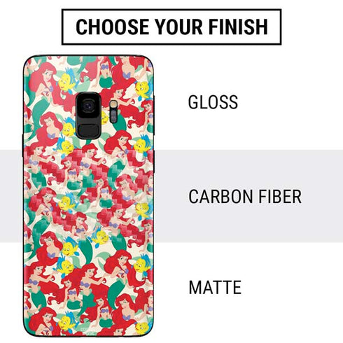 Disney The Little Mermaid Ariel and Flounder Pattern Galaxy S9 Skin
