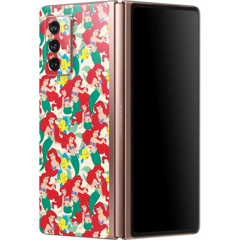 Disney The Little Mermaid Ariel and Flounder Pattern Galaxy Z Fold2 5G Skin