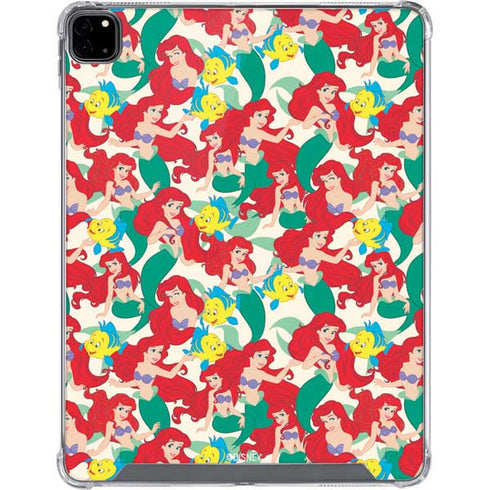 Disney The Little Mermaid Ariel and Flounder Pattern iPad Pro 12.9in (2020) Clear Case