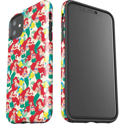 Disney The Little Mermaid Ariel and Flounder Pattern iPhone 11 Impact Case