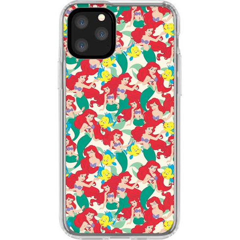 Disney The Little Mermaid Ariel and Flounder Pattern iPhone 11 Pro Clear Case