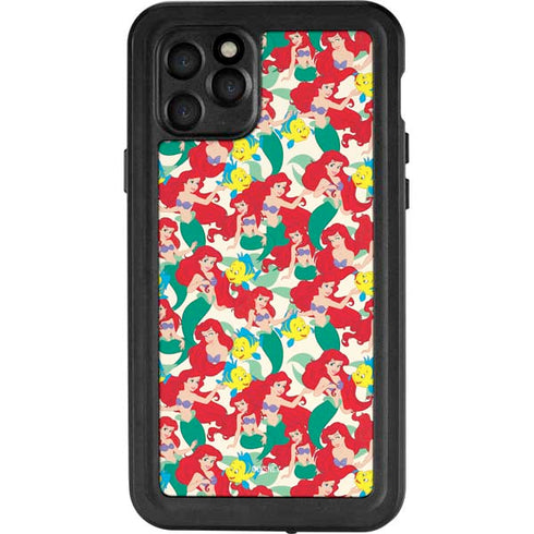 Disney The Little Mermaid Ariel and Flounder Pattern iPhone 11 Pro Waterproof Case