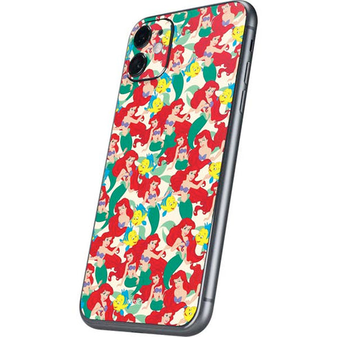 Disney The Little Mermaid Ariel and Flounder Pattern iPhone 11 Skin