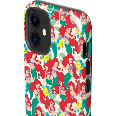 Disney The Little Mermaid Ariel and Flounder Pattern iPhone 12 Impact Case