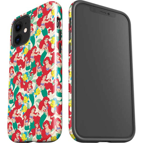 Disney The Little Mermaid Ariel and Flounder Pattern iPhone 12 Impact Case