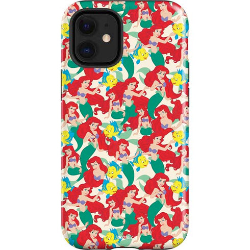 Disney The Little Mermaid Ariel and Flounder Pattern iPhone 12 Mini Impact Case