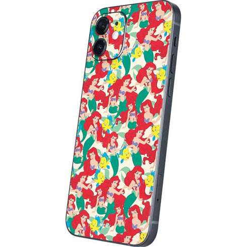 Disney The Little Mermaid Ariel and Flounder Pattern iPhone 12 Mini Skin
