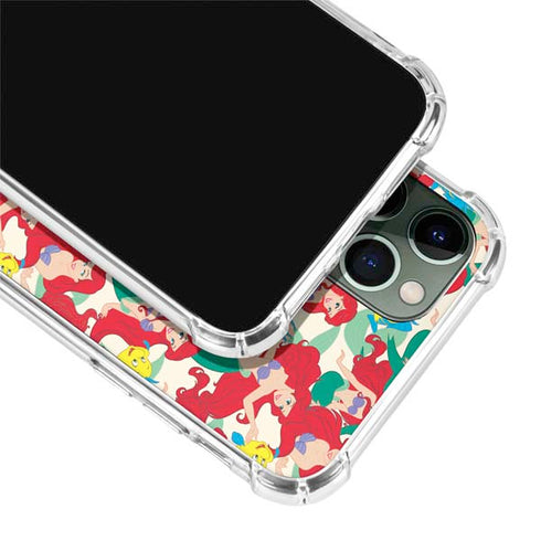 Disney The Little Mermaid Ariel and Flounder Pattern iPhone 12 Pro Clear Case