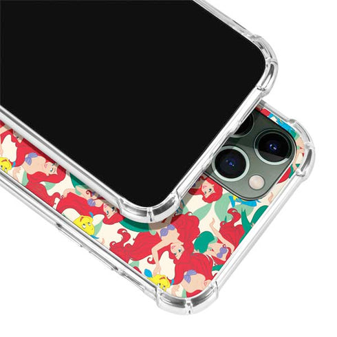 Disney The Little Mermaid Ariel and Flounder Pattern iPhone 12 Pro Max Clear Case