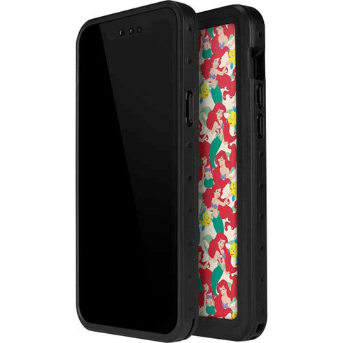 Disney The Little Mermaid Ariel and Flounder Pattern iPhone 12 Pro Max Waterproof Case