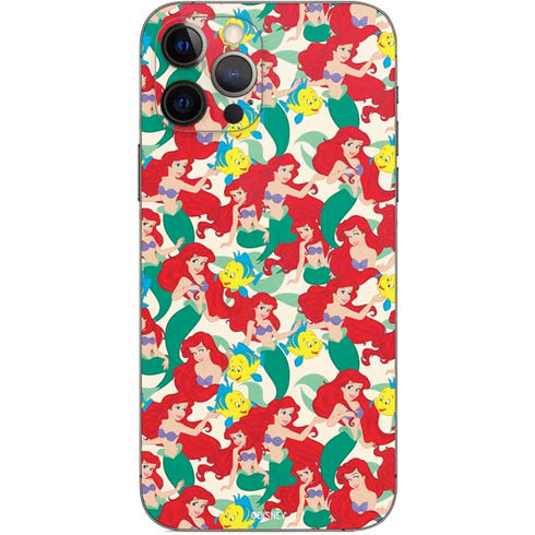 Disney The Little Mermaid Ariel and Flounder Pattern iPhone 12 Pro Skin