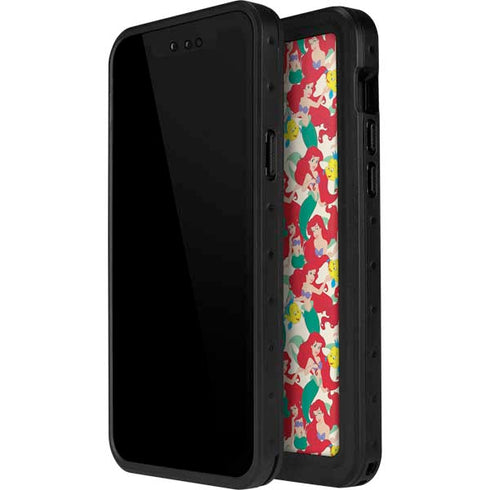 Disney The Little Mermaid Ariel and Flounder Pattern iPhone 12 Pro Waterproof Case