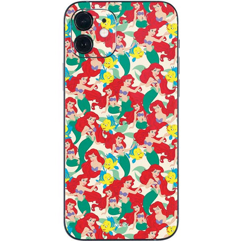 Disney The Little Mermaid Ariel and Flounder Pattern iPhone 12 Skin