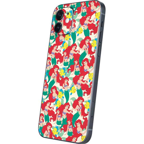 Disney The Little Mermaid Ariel and Flounder Pattern iPhone 12 Skin