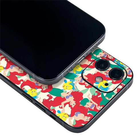 Disney The Little Mermaid Ariel and Flounder Pattern iPhone 12 Skin