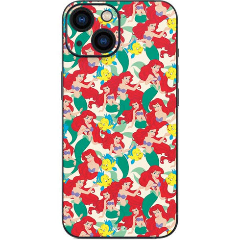 Disney The Little Mermaid Ariel and Flounder Pattern iPhone 13 Mini Skin