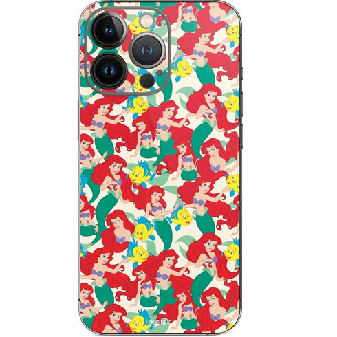 Disney The Little Mermaid Ariel and Flounder Pattern iPhone 13 Pro Skin