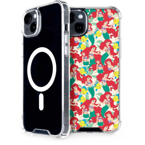 Disney The Little Mermaid Ariel and Flounder Pattern iPhone 15 MagSafe Case