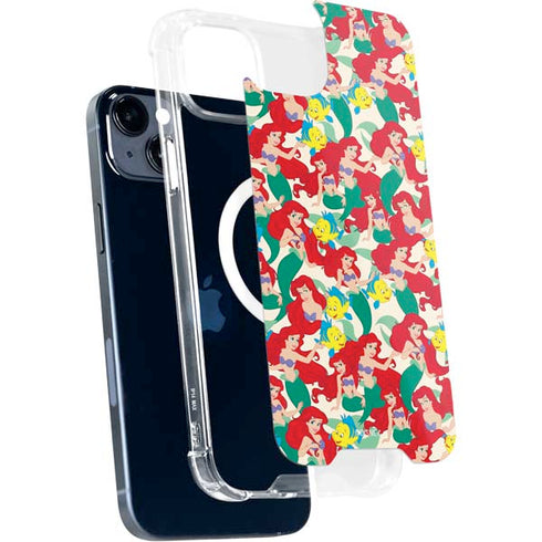 Disney The Little Mermaid Ariel and Flounder Pattern iPhone 14 Plus MagSafe Case