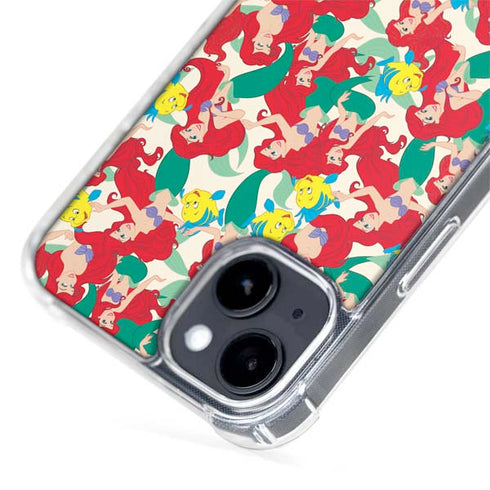 Disney The Little Mermaid Ariel and Flounder Pattern iPhone 15 Plus MagSafe Case