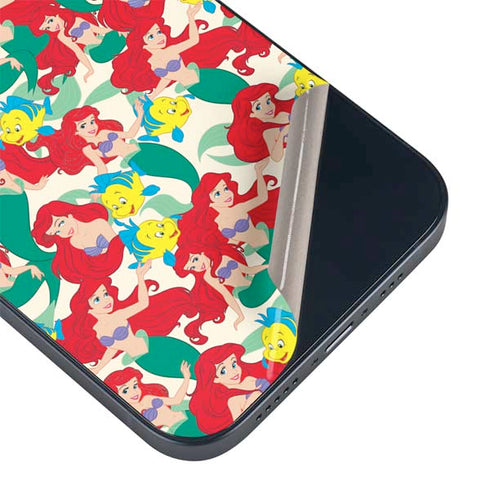Disney The Little Mermaid Ariel and Flounder Pattern iPhone 14 Plus Skin