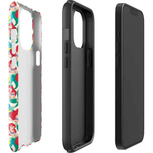 Disney The Little Mermaid Ariel and Flounder Pattern iPhone 14 Pro Impact Case