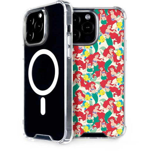 Disney The Little Mermaid Ariel and Flounder Pattern iPhone 14 Pro Max MagSafe Case