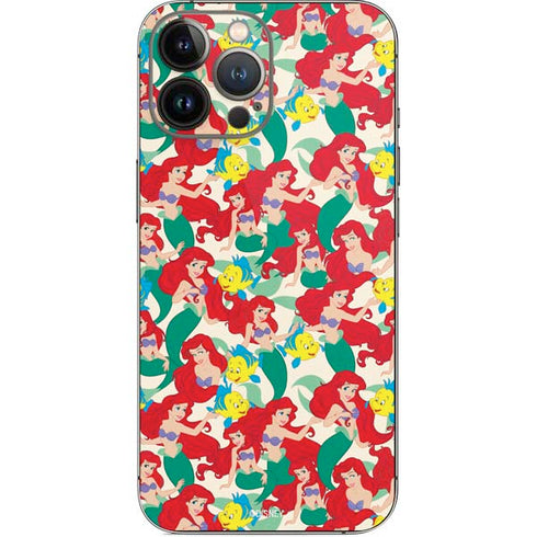 Disney The Little Mermaid Ariel and Flounder Pattern iPhone 14 Pro Max Skin