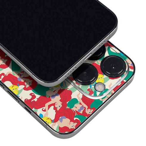 Disney The Little Mermaid Ariel and Flounder Pattern iPhone 14 Pro Max Skin