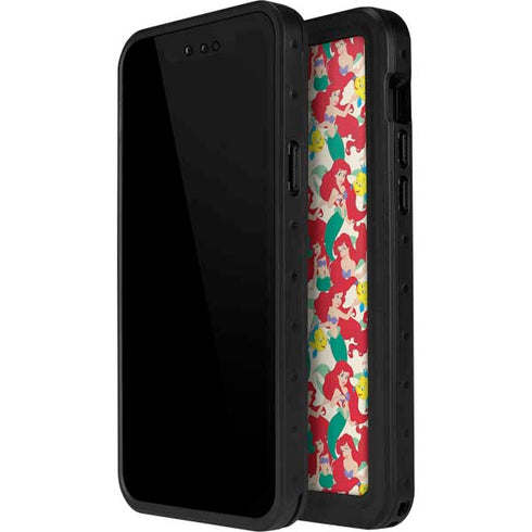 Disney The Little Mermaid Ariel and Flounder Pattern iPhone 14 Pro Max Waterproof Case