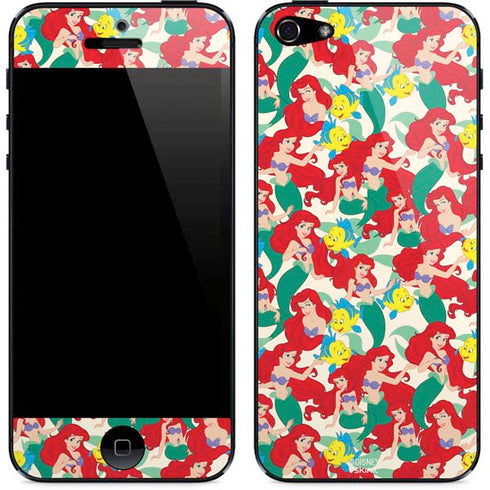 Disney The Little Mermaid Ariel and Flounder Pattern iPhone 5/5s/5SE Skin