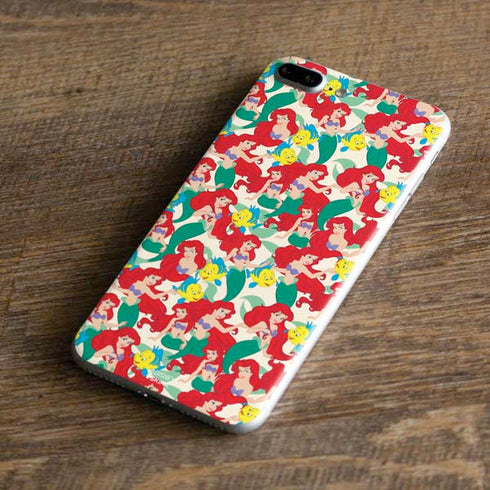 Disney The Little Mermaid Ariel and Flounder Pattern iPhone 7 Plus Skin