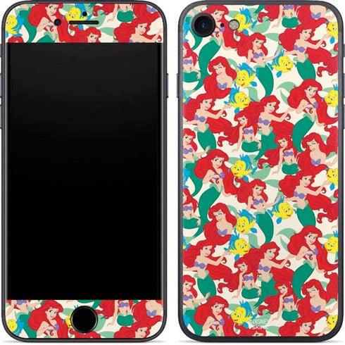 Disney The Little Mermaid Ariel and Flounder Pattern iPhone 8 Skin