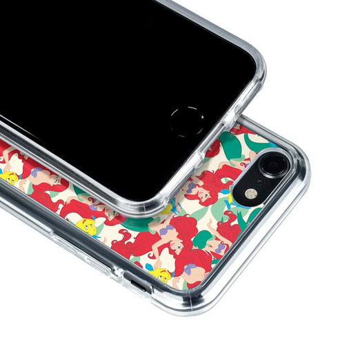 Disney The Little Mermaid Ariel and Flounder Pattern iPhone SE (2nd & 3rd Gen) Clear Case