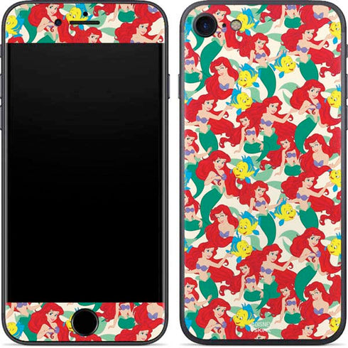 Disney The Little Mermaid Ariel and Flounder Pattern iPhone SE (2nd & 3rd Gen) Skin