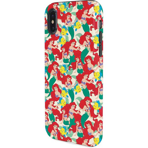 Disney The Little Mermaid Ariel and Flounder Pattern iPhone X Pro Case