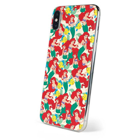 Disney The Little Mermaid Ariel and Flounder Pattern iPhone X Skin