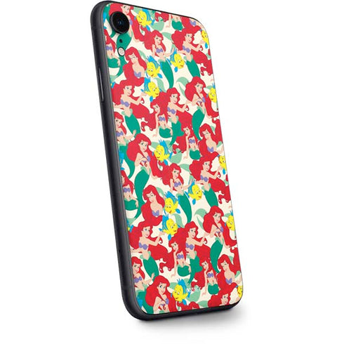 Disney The Little Mermaid Ariel and Flounder Pattern iPhone XR Skin