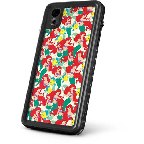 Disney The Little Mermaid Ariel and Flounder Pattern iPhone XR Waterproof Case