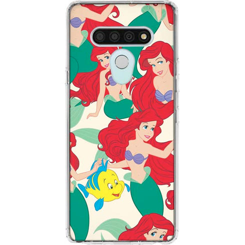 Disney The Little Mermaid Ariel and Flounder Pattern LG Stylo 6 Clear Case