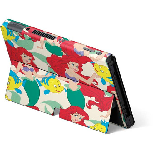 Disney The Little Mermaid Ariel and Flounder Pattern Nintendo Switch OLED (2021) Skin