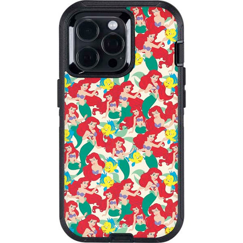 Disney The Little Mermaid Ariel and Flounder Pattern Otterbox Defender iPhone Skin