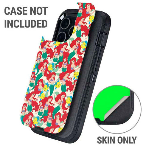 Disney The Little Mermaid Ariel and Flounder Pattern Otterbox Defender iPhone Skin