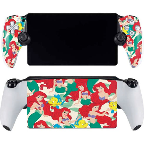 Disney The Little Mermaid Ariel and Flounder Pattern PlayStation Portal Remote Player Skin