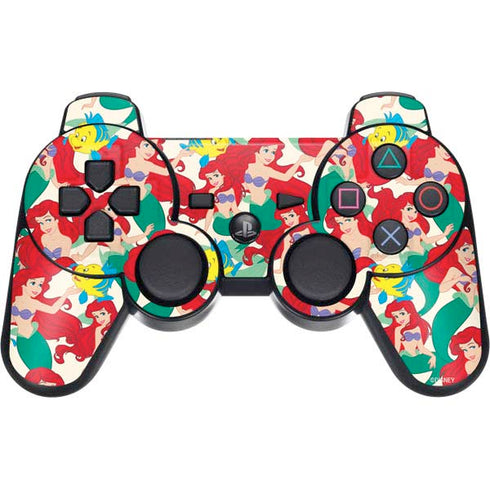 Disney The Little Mermaid Ariel and Flounder Pattern PS3 Dual Shock wireless controller Skin