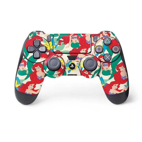 Disney The Little Mermaid Ariel and Flounder Pattern PS4 Controller Skin