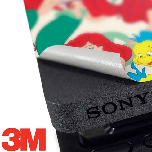 Disney The Little Mermaid Ariel and Flounder Pattern PS4 Slim Bundle Skin
