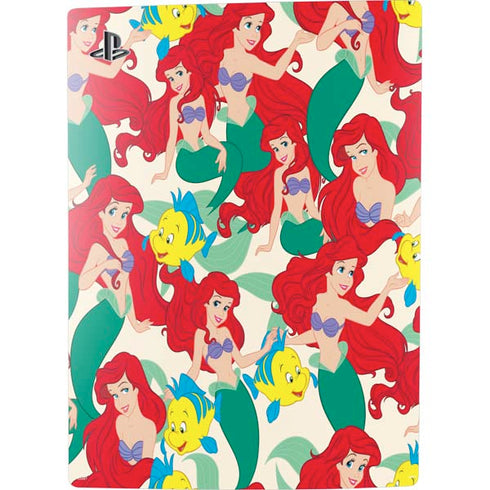 Disney The Little Mermaid Ariel and Flounder Pattern PS5 Console Skin