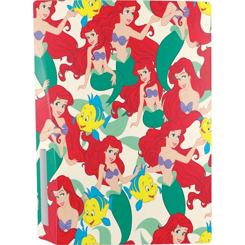 Disney The Little Mermaid Ariel and Flounder Pattern PS5 Console Skin